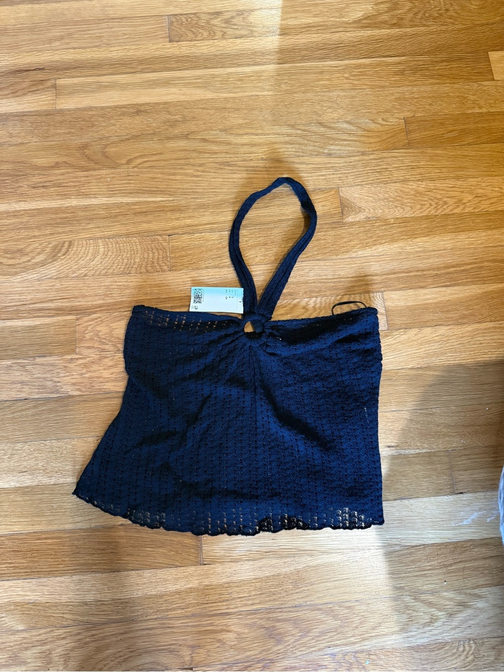 H&M Black Knit Halter Crop Top